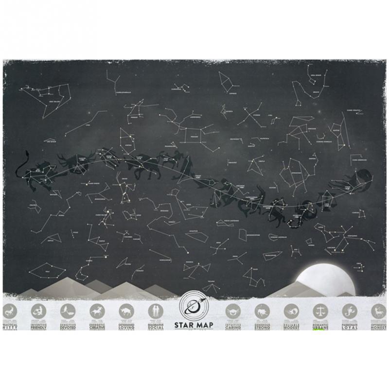 Glow In The Dark Star Constellations Map
