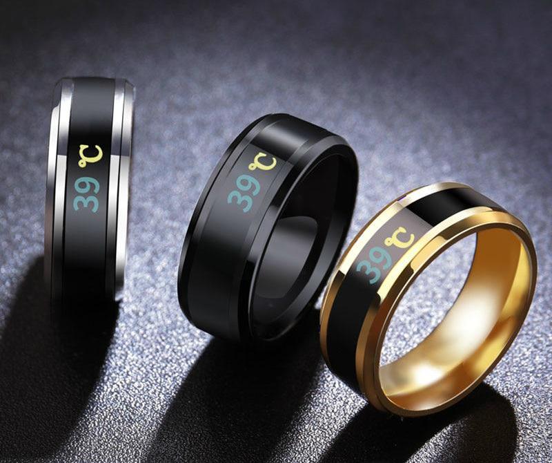 Intelligent Crystal Temperature Display Ring