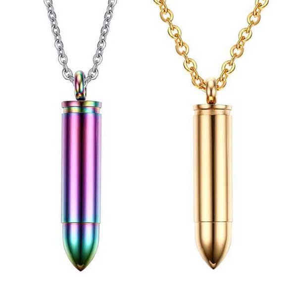 Chromatic Rainbow Bullet Necklace