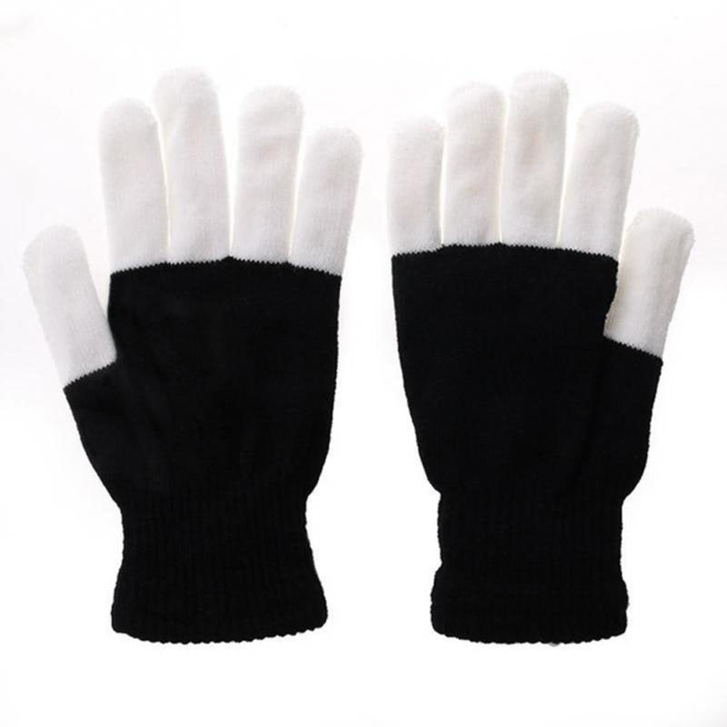 Glowing LED Rave Gloves