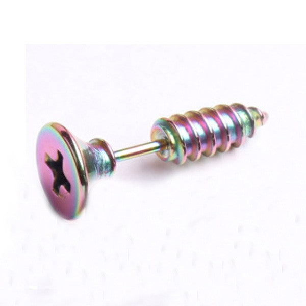 Steel Screw Stud Earrings