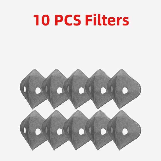 Strap Face Mask with Replaceable Activated Carbon Filters