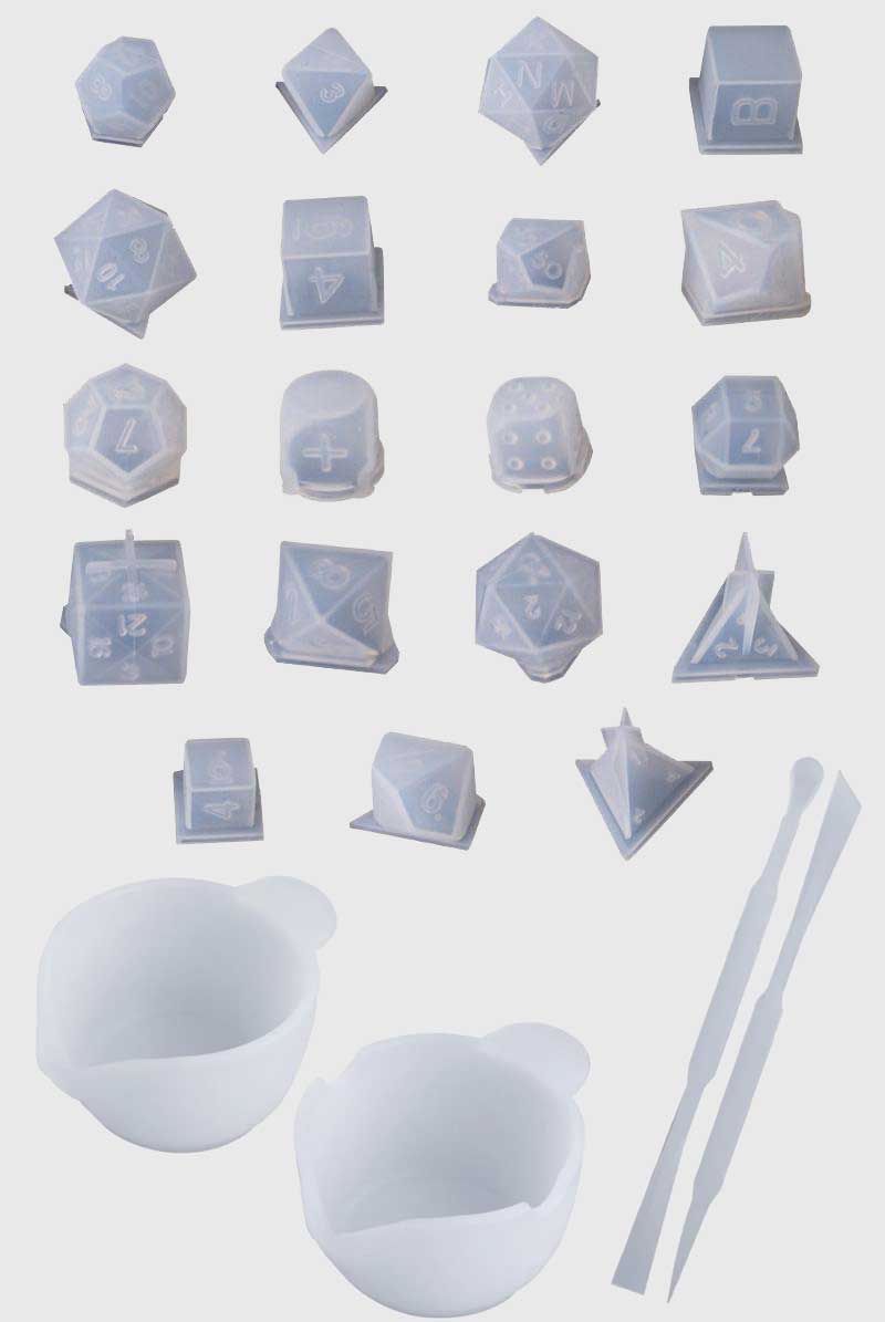 Polyhedral Dice Set Molds