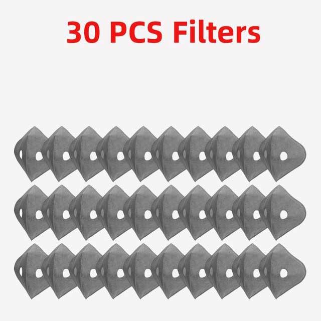 Strap Face Mask with Replaceable Activated Carbon Filters