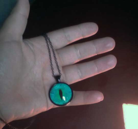 Glow In The Dark Ice Dragon's Eye Locket