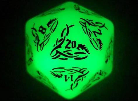 Dark Elves Glow In The Dark Polyhedral Dice Set