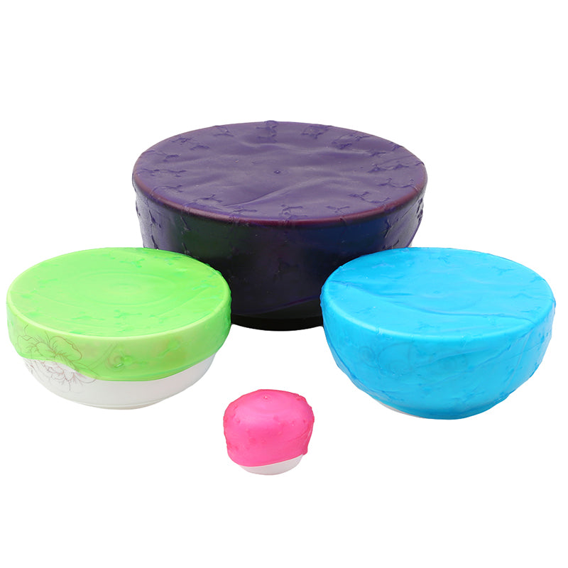 Amazingly Stretchy Reusable Silicone Lids (Set of 4)
