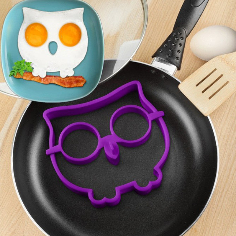 Cat, Owl & Skull Silicone Egg And Pancake Molds (1 Set)
