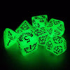 Dark Elves Glow In The Dark  Polyhedral Dice Set
