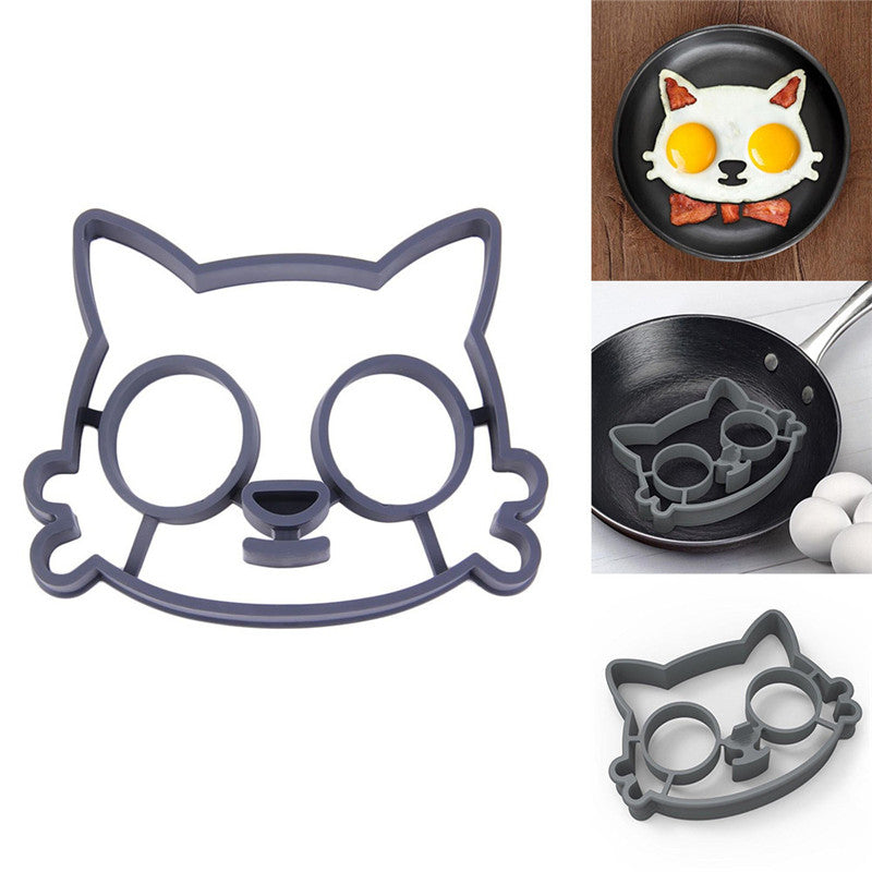 Cat, Owl & Skull Silicone Egg And Pancake Molds (1 Set)