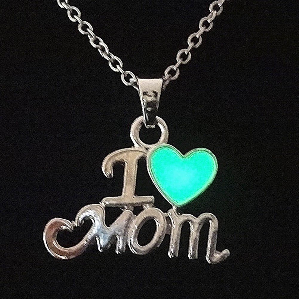 I ♥ Mom Glow In The Dark Necklace