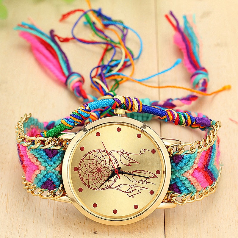 Handmade Friendship Bracelet Watch
