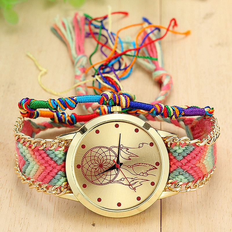 Handmade Friendship Bracelet Watch
