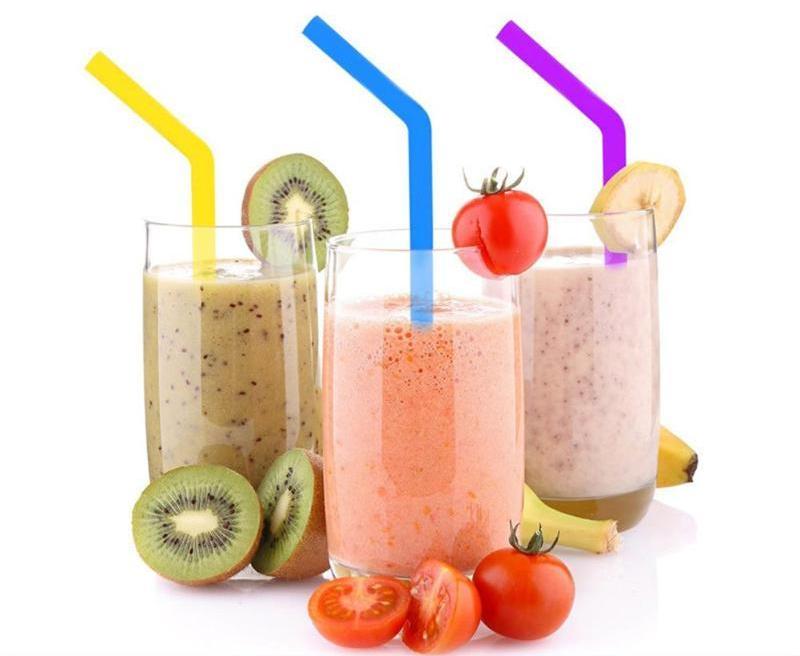 Awesome Reusable Rainbow Silicone Straws (Pack of 6 + Cleaning Brush)