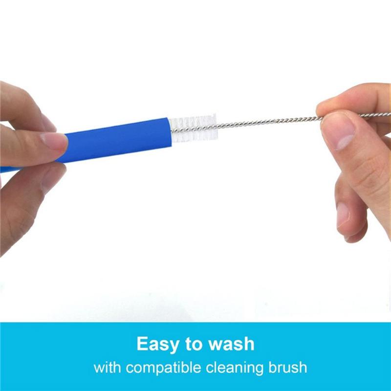 Awesome Reusable Rainbow Silicone Straws (Pack of 6 + Cleaning Brush)