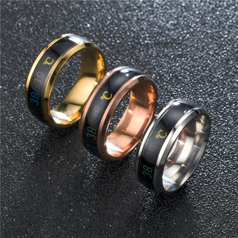 Intelligent Crystal Temperature Display Ring
