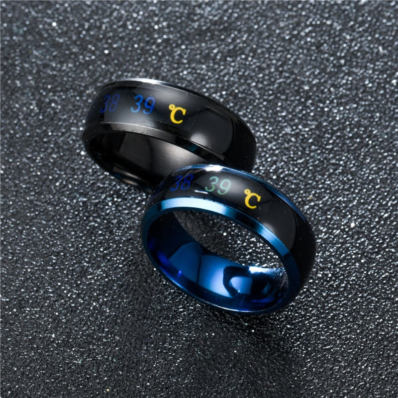 Intelligent Crystal Temperature Display Ring