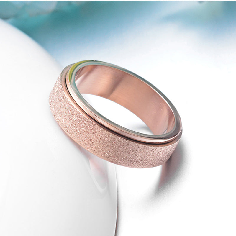 Frosted Rainbow Spinner Rings