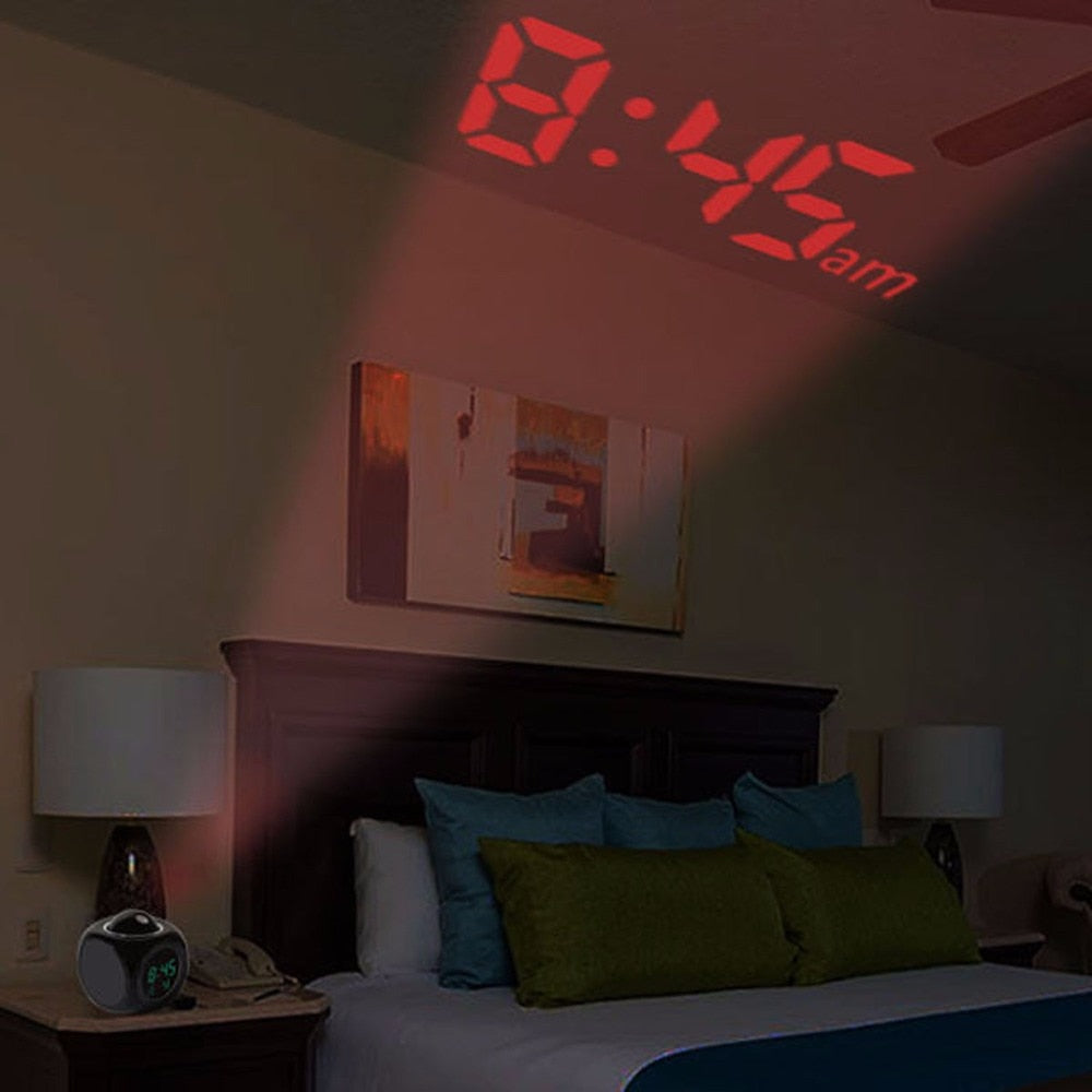 LED Display Projection Digital Alarm Clock