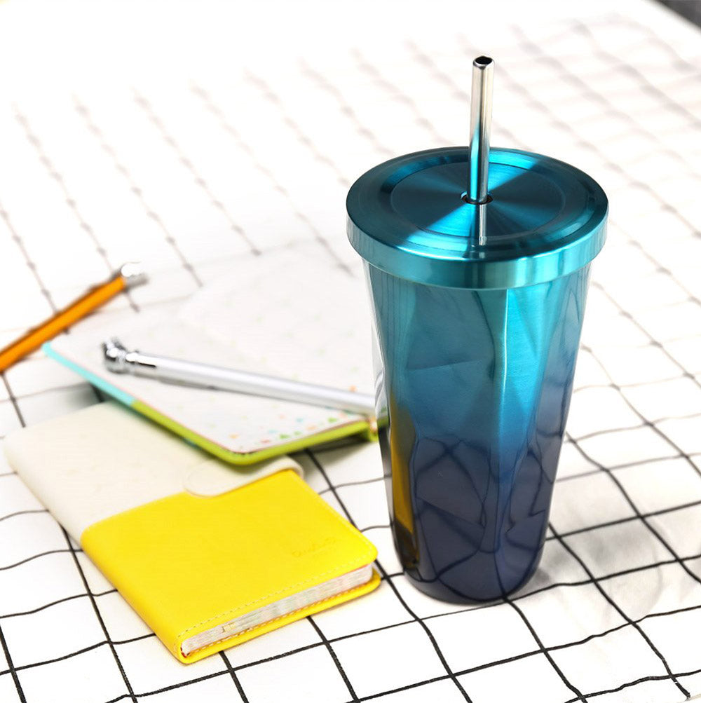 Abstract Rainbow Stainless Steel Cups