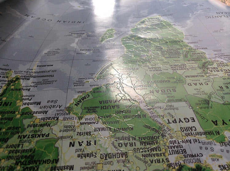 Glow In The Dark World Map Poster