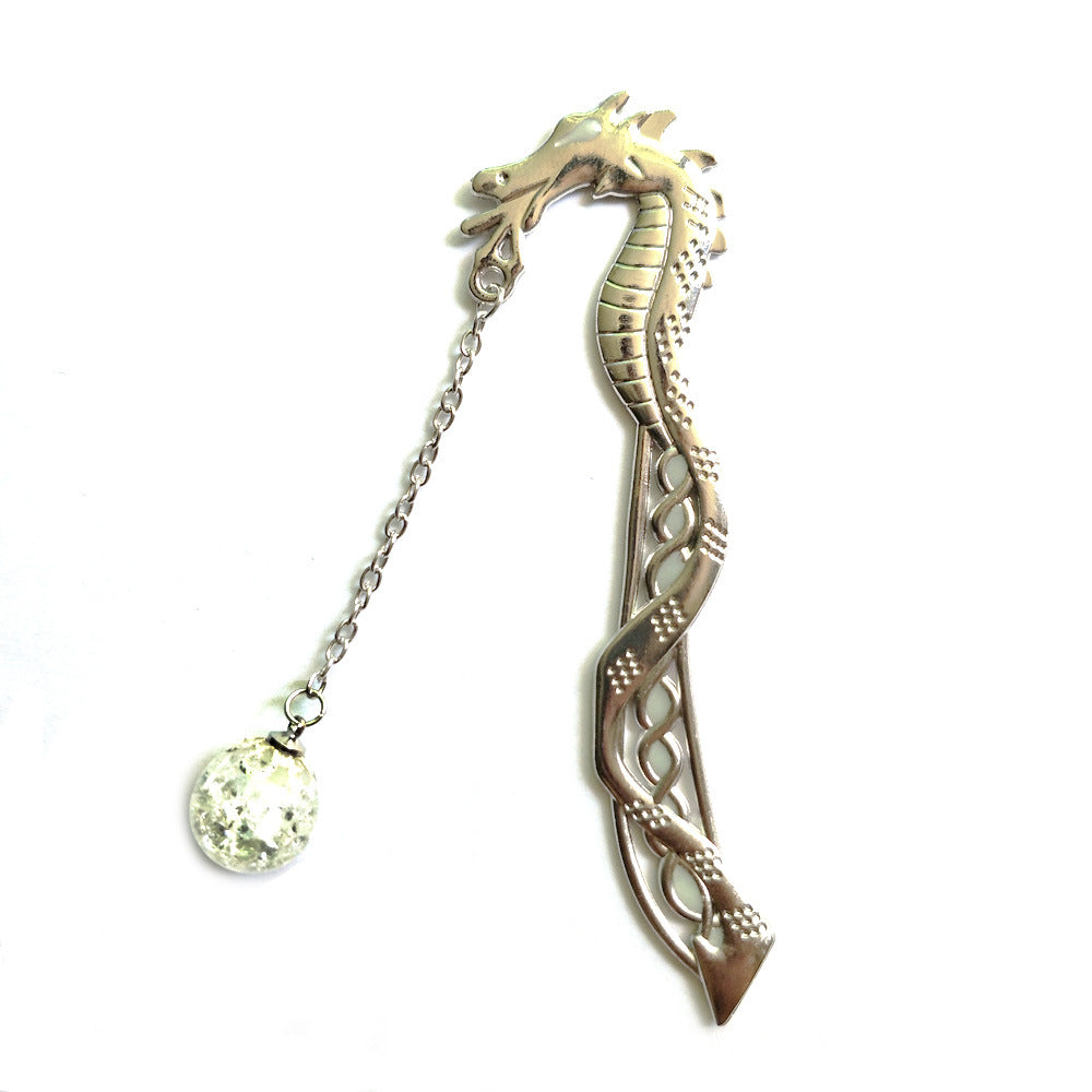 Luminous Book Wyrm Bookmark