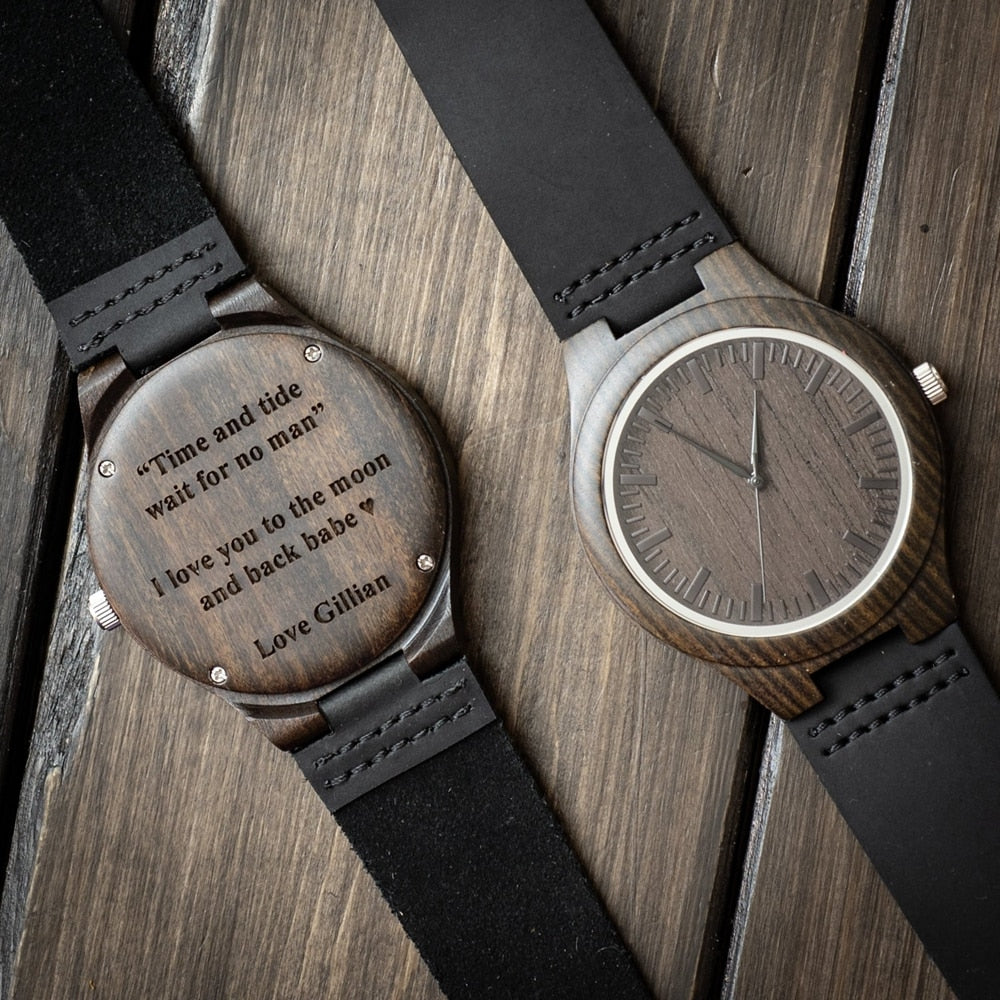 Personalized Engraved Wood Watches