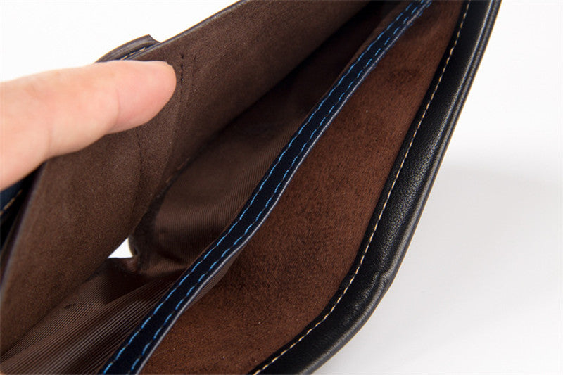 Rich Wood Grain Leather Wallet