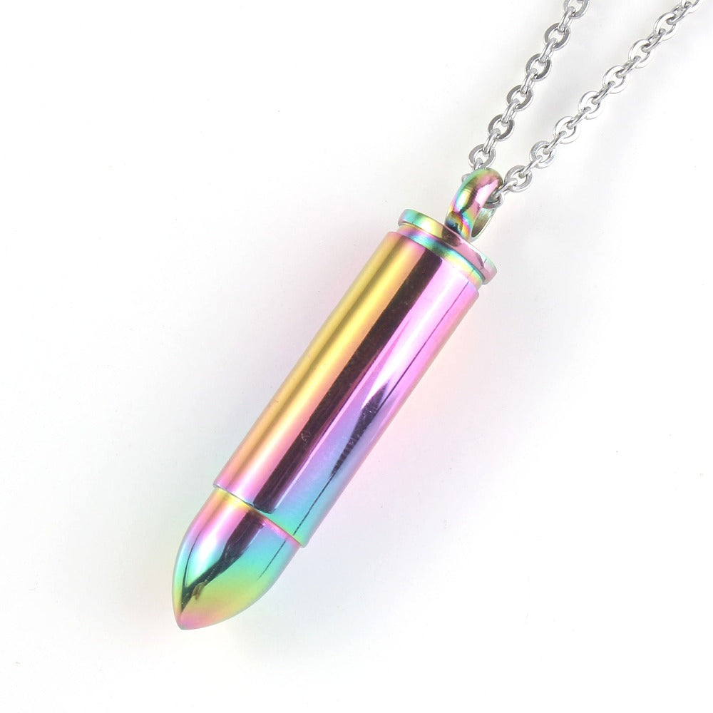 Chromatic Rainbow Bullet Necklace