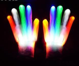 Glowing LED Rave Gloves