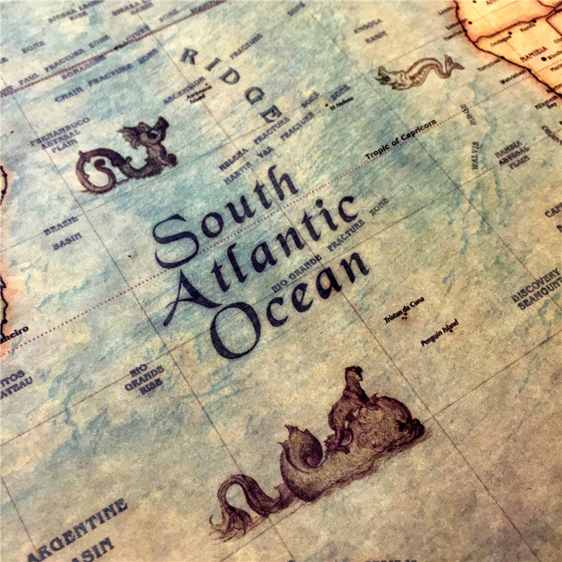 Vintage-Style World Map