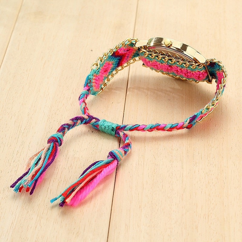 Handmade Friendship Bracelet Watch