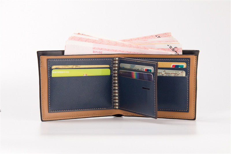Rich Wood Grain Leather Wallet
