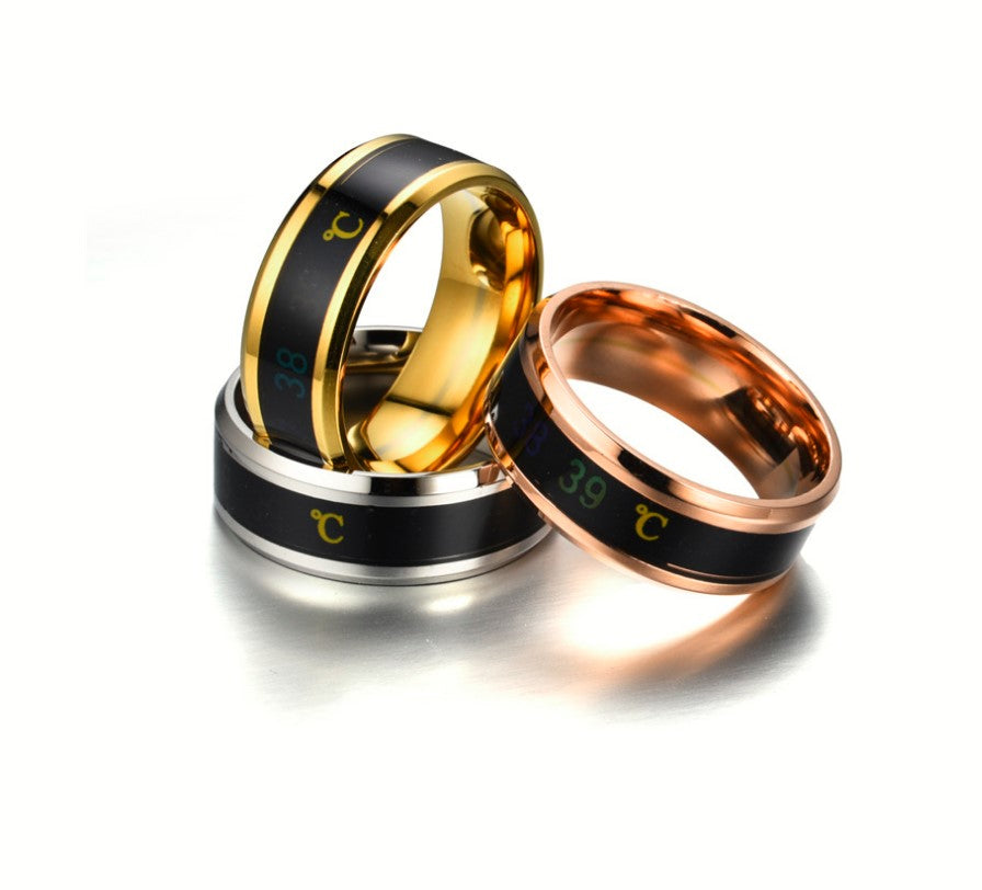 Intelligent Crystal Temperature Display Ring