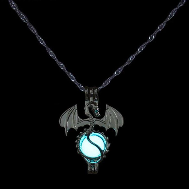 Wyvern's Orb Glow In The Dark Necklace