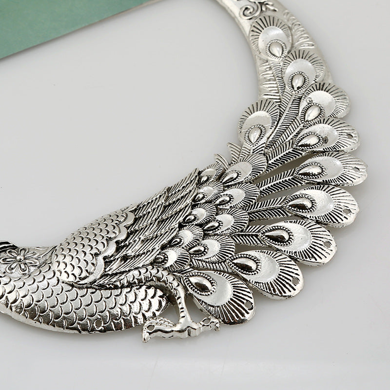 Rainbow Peacock Necklace
