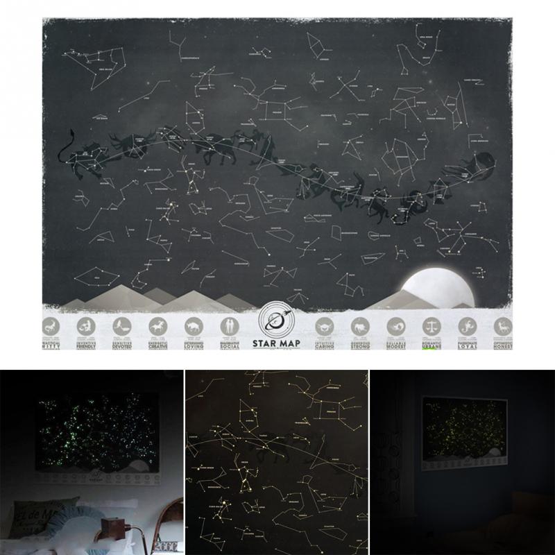 Glow In The Dark Star Constellations Map