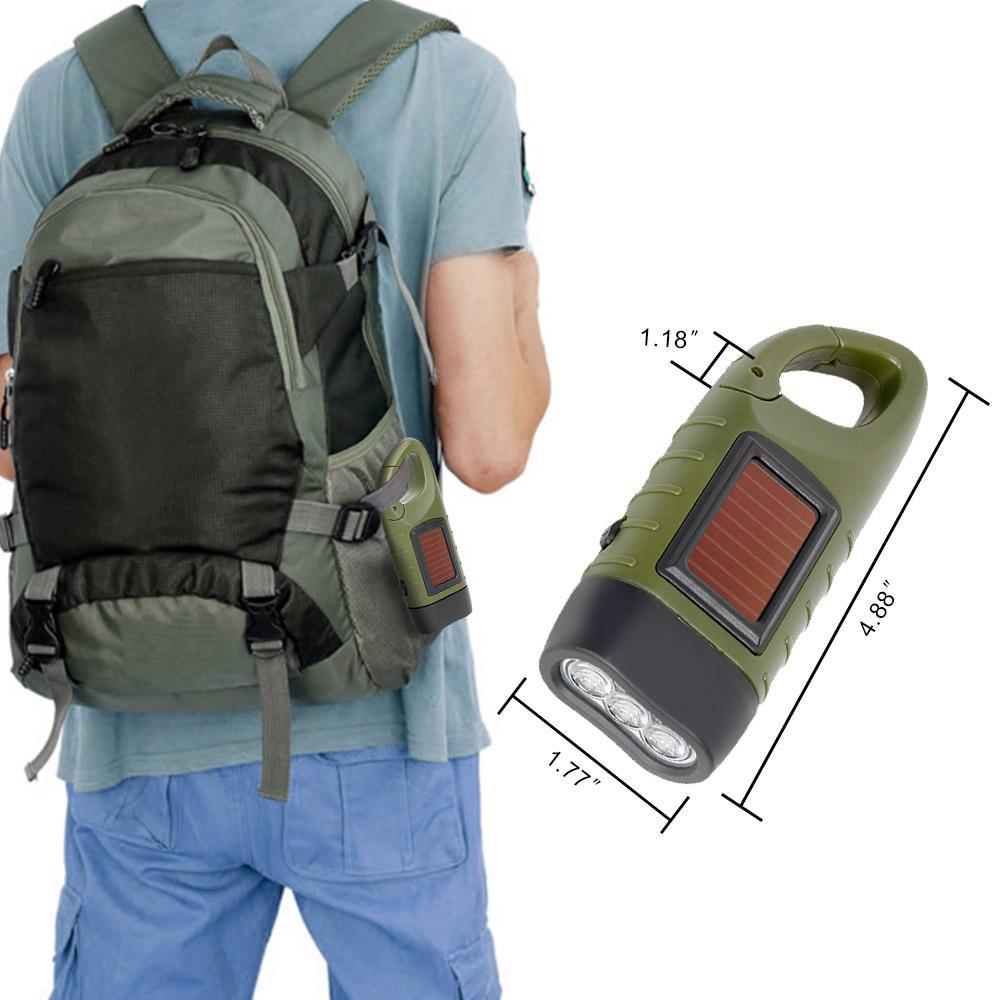 Mechanically Powered Emergency Solar Flashlight