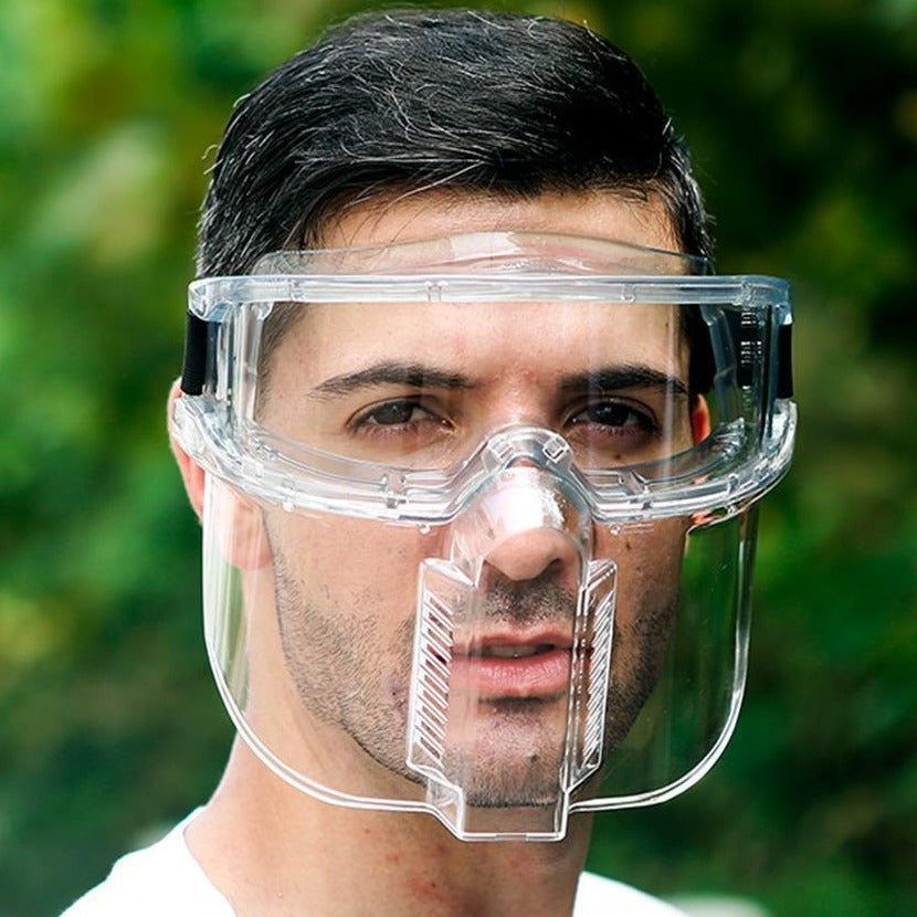 Polycarbonate Safety Face Shield With Detachable Goggles