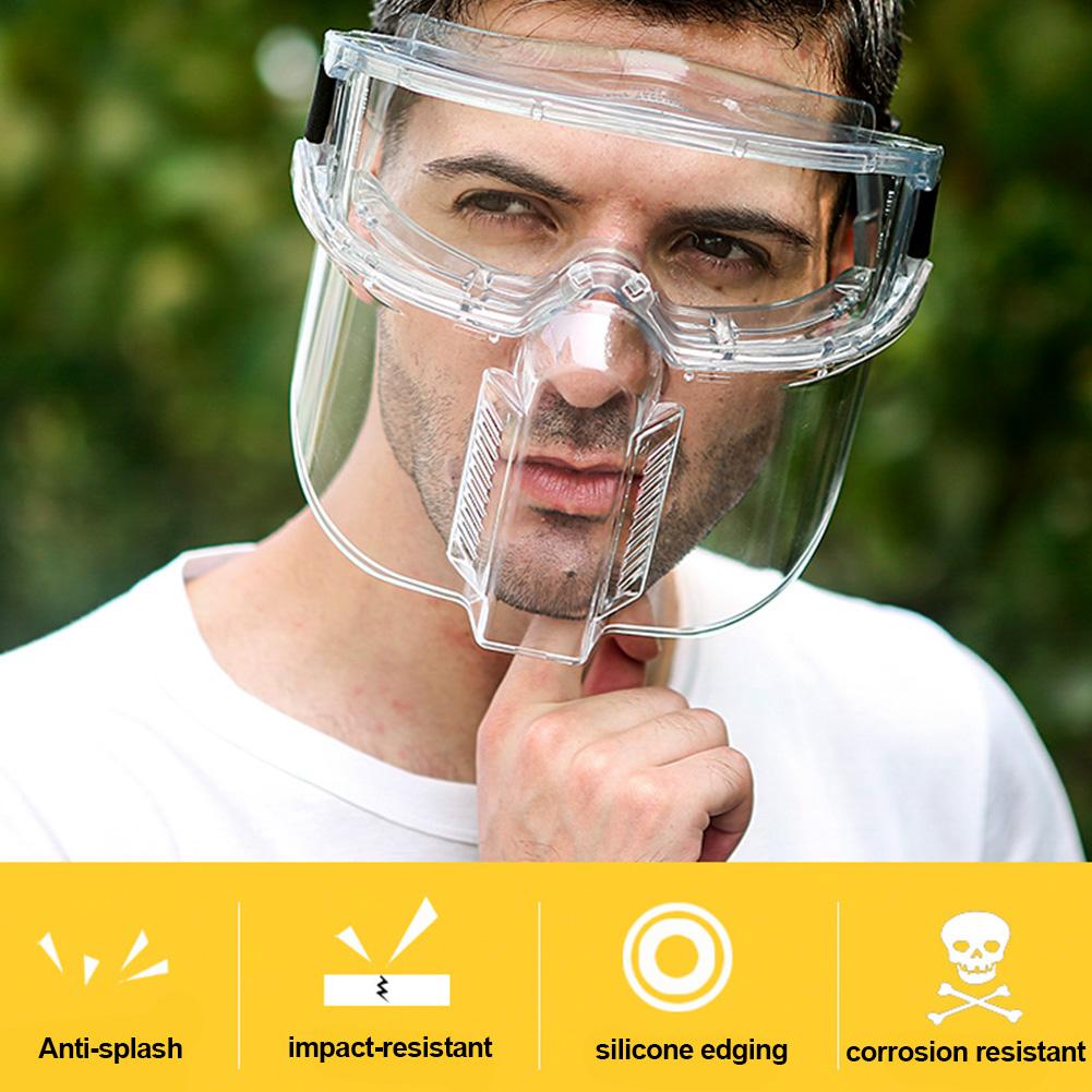 Polycarbonate Safety Face Shield With Detachable Goggles