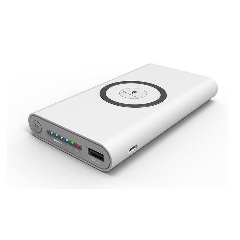 Portable USB Power Bank With Qi Wireless Charger