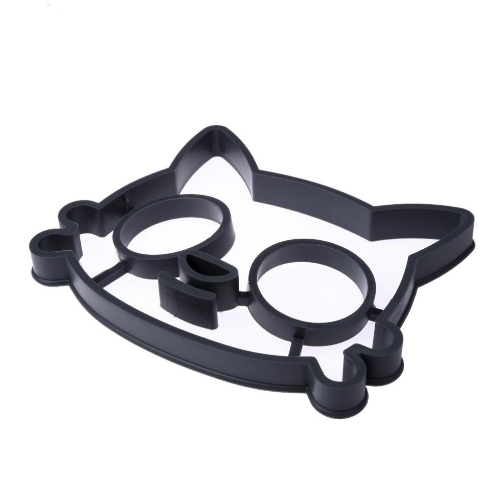 Cat, Owl & Skull Silicone Egg And Pancake Molds (1 Set)