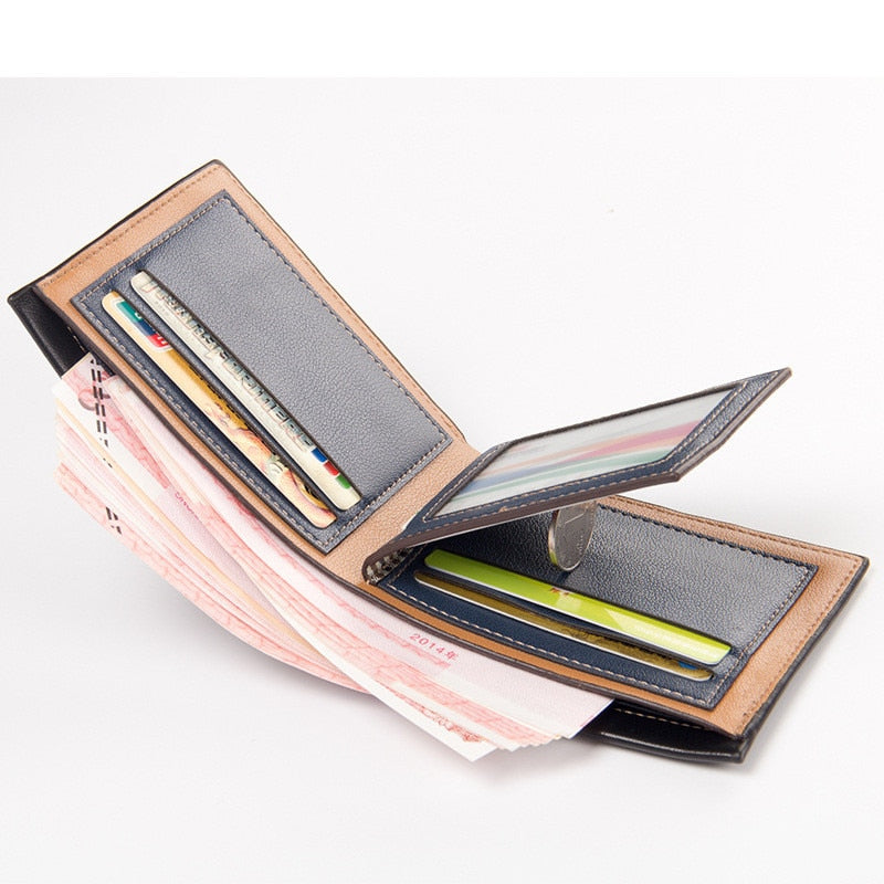 Rich Wood Grain Leather Wallet