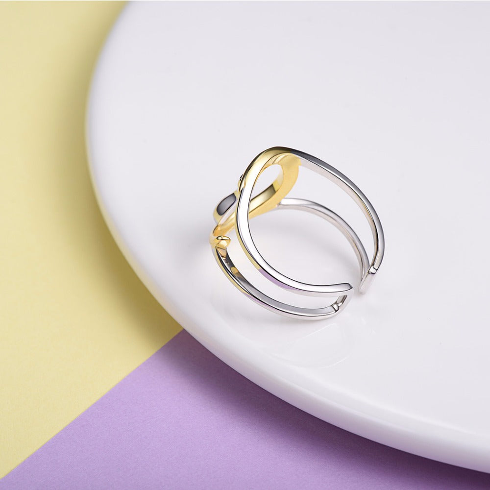 The Cat And The Moon Sterling Silver Ring
