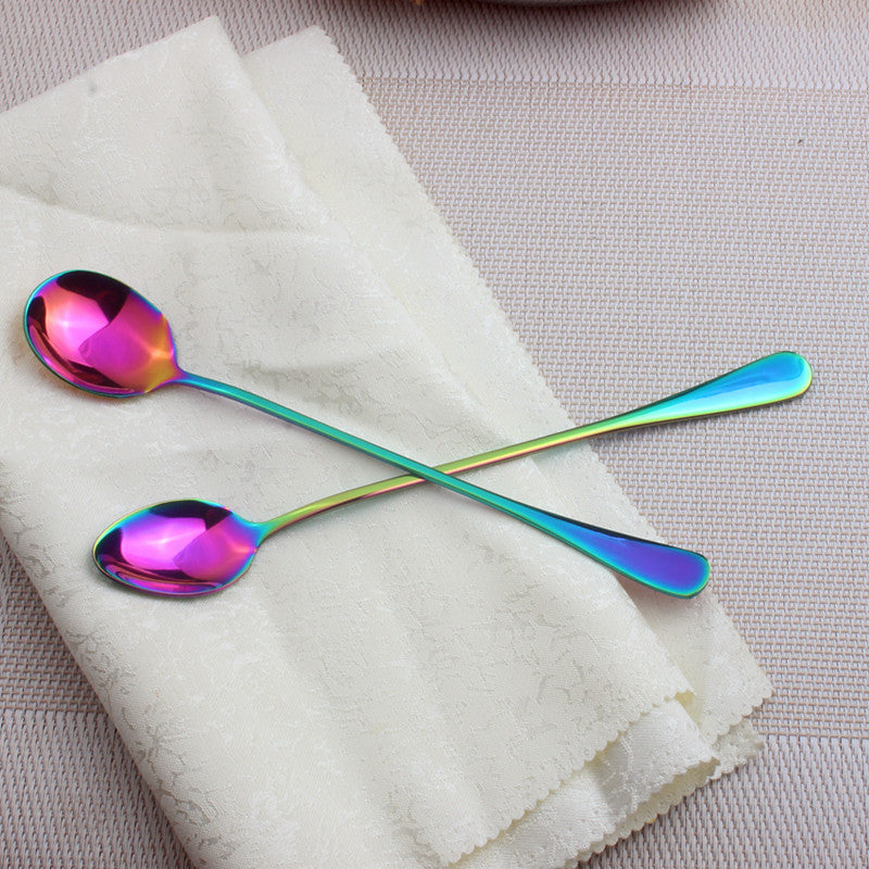 Awesome Rainbow Steel Teaspoons (Pack of 6 Teaspoons)