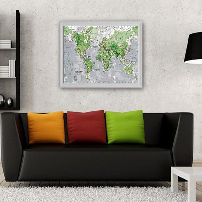 Glow In The Dark World Map Poster