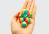 Glow In The Dark Rainbow Candy Polyhedral Dice Set
