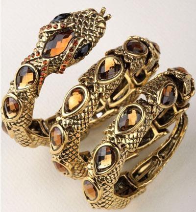 Fanduco Bracelets gold color Cool Flexible Snake Bracelet