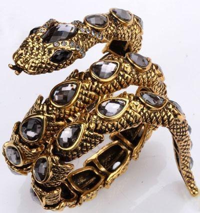 Fanduco Bracelets gold gray Cool Flexible Snake Bracelet