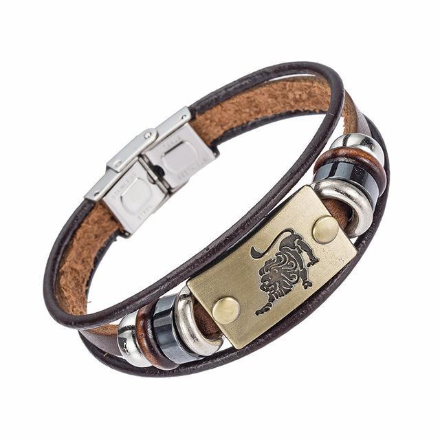 Fanduco Bracelets Leo Grecian-Style Zodiac Bracelets